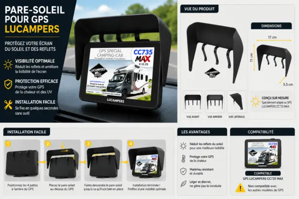 ce fixe sur le gps 7 pouces Lucampers