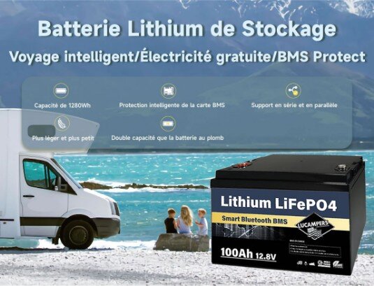batterie 12 volts 100Ah pour camping-car