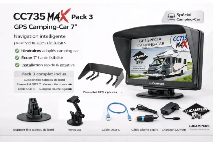 gps spécial camping-car, livrez avec tout les c'est accessoires