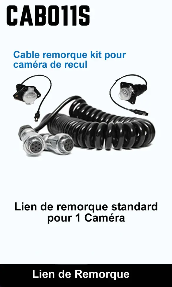 kit cable jonction remorque pour caméra de recul