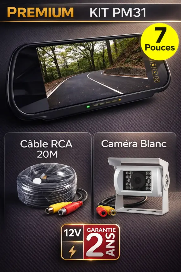 Caméra de recul avec ÉCRAN RÉTROVISEUR 7