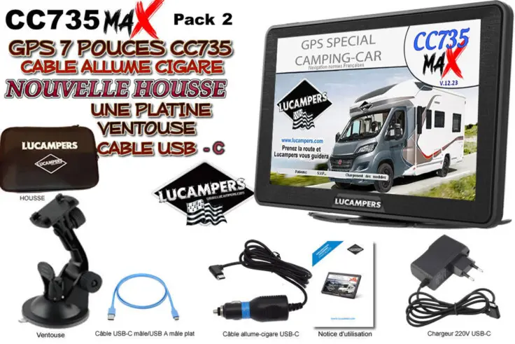 GPS LUCAMPER CC-735 Camping-car - Équipement caravaning